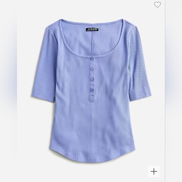 NWT J. Crew Vintage rib henley T-shirt, size XS - Picture 2 of 4